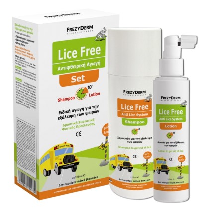 FREZYDERM Lice Free Set Ολοκληρωμένη Αγωγή για Ψείρες Σαμπουάν +