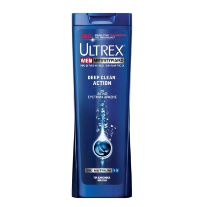 ULTREX MEN - Deep Clean Action Ανδρικό Αντιπυτιριδικό Σαμπουάν γ