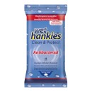 MEGA Wet Hankies Clean + Protect Αντιβακτηριδιακά μαντήλια για τ