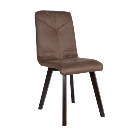 Καρέκλα Τ16 Καφέ Ύφασμα με Wenge Πόδια 43x45x96εκ