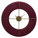 Ρολόι Τοίχου Μεταλλικό/Βελούδινο Χρυσό/Μπορντό Δ48x3.5εκ