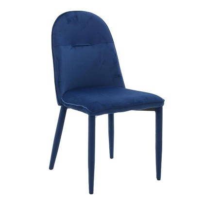 Καρέκλα Βελούδινη Μπλε 45x52x88εκ