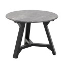 Τραπέζι Με Επιφάνεια Μαρμάρινης Όψης Ξύλινο Μαύρο/Γκρι 60x45εκ