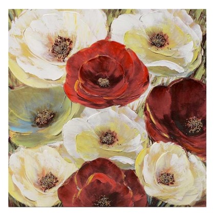 Πίνακας Καμβάς Λουλούδια 80x80εκ