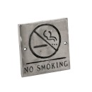 Ταμπελάκι Μεταλλικό Γκρι "No Smoking" 13.5x13.5x9εκ