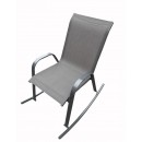 Καρέκλα Εξοχής Γκρι Κουνιστή Με Επενδεδυμένη Textiline Steel 90x