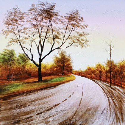 Πίνακας σε Καμβά "Απόγευμα-Δρόμος" 100x2.5x100εκ