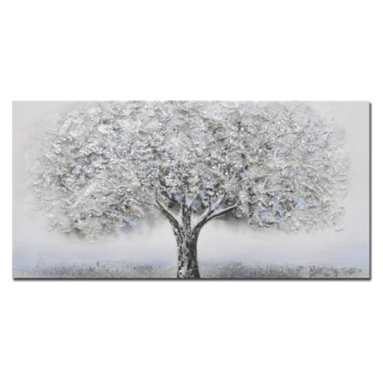 Πίνακας Σε Καμβά "Oak Tree" Γκρι 100x3x50εκ