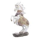 Άλογο Διακοσμητικό Polyresin Λευκό/Χρυσό 14x6x25εκ