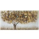 Πίνακας Καμβάς Δέντρο Χρυσό (3D) 60x120x3εκ