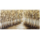 Πίνακας Καμβάς Δέντρα Χρυσό (3D) 60x120x3εκ