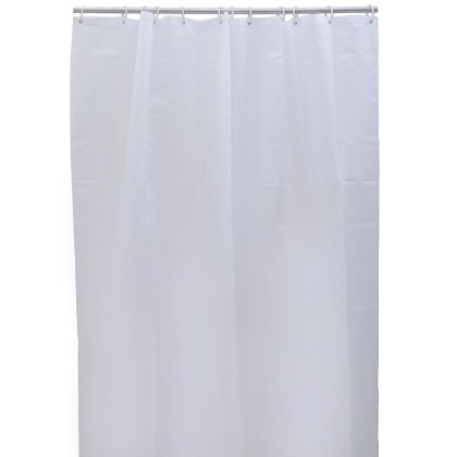 Κουρτίνα Μπάνιου Υφασμάτινη Λευκή 180x200εκ