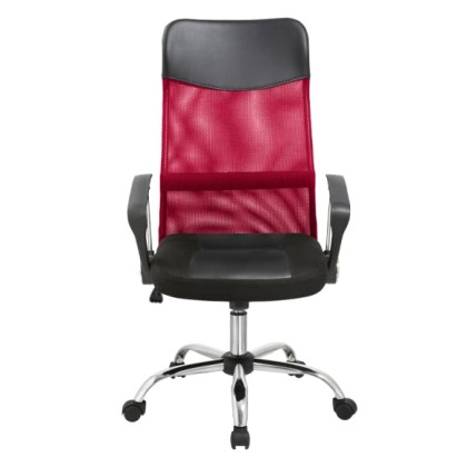 Καρέκλα Γραφείου 4006 Κόκκινη Πλάτη/Μαύρο Κάθισμα 59x60x120εκ