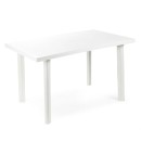 Τραπέζι Ορθογώνιο Πλαστικό Λευκό "Velo" 126x76x72εκ