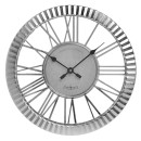 Ρολόι Τοίχου Πλαστικό Ασημί Δ40x6εκ