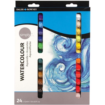 DALER ROWNEY SIMPLY WATER COLOUR 24X12ML SET