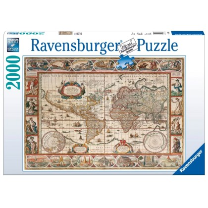 Ravensburger Παζλ 2000τεμ.Ιστορικός Παγκόσμιος Χάρτη