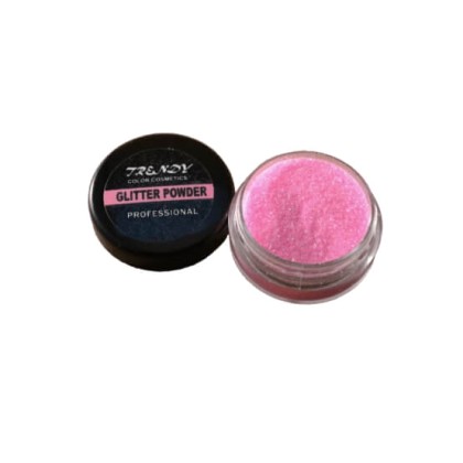 Σκόνη Glitter Black Βαζάκι Trendy Pink GP-012