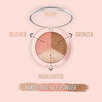 Golden Rose Nude Look Baked Trio Face Powder