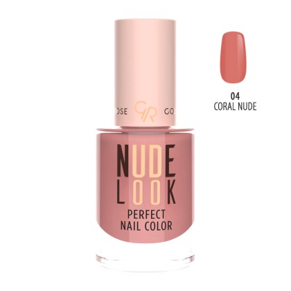  Nude Look Perfect Nail Color Golden Rose 04 Coral Nude