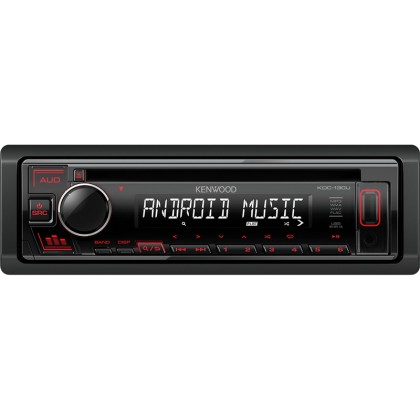Kenwood KDC-130UR - Ράδιο CD, USB, AUX. Κόκκινος φωτισμός, 4 X 5