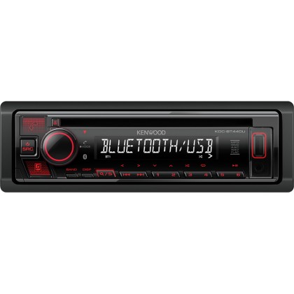 Kenwood KDC-BT440U - Ράδιο CD, USB, AUX, Bluetooth. Κόκκινος φωτ