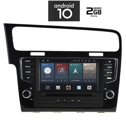 IQ-AN X591-GPS - Οθόνη 7'' VW Golf 7 2013 - 2016 - Android 10, 4