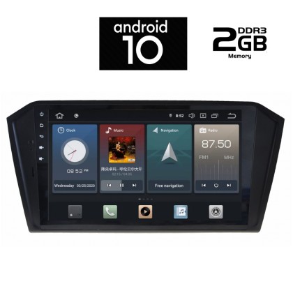 IQ-AN X1287-GPS - Οθόνη 10.1'' VW Passat 2016 > - Android 10,