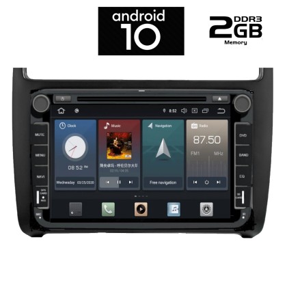 IQ-AN X582-GPS - Οθόνη 8'' VW Polo 2014 - 2017 - Android 10, 4 c