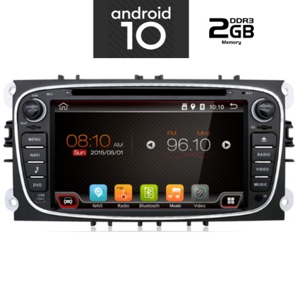 IQ-AN X203-GPS - Οθόνη 7'' Ford 2008 - 2011 - Android 10, 4 core