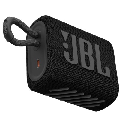 JBL GO3 BLACK - Αδιάβροχο Φορητό Ηχείο Bluetooth