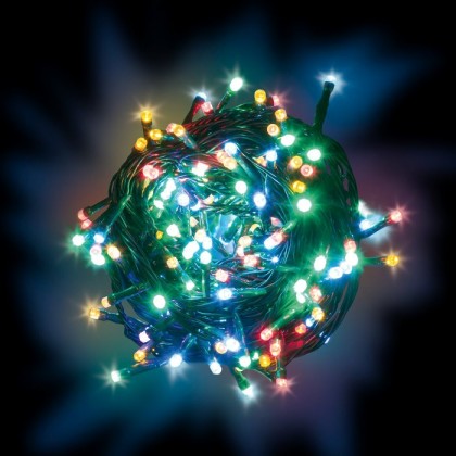 180 LED Πολύχρωμα Χριστουγεννιάτικα Λαμπάκια με πρόγραμμα 3mm OE