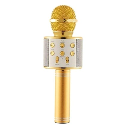 Ασύρματο bluetooth μικρόφωνο με ενσωματωμένο ηχείο και karaoke W