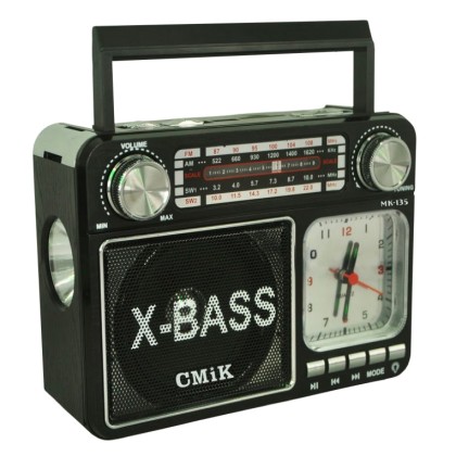 Ρολόι και Φορητό ραδιόφωνο MP3,USB,SD CARD,FM CMIK MK-135