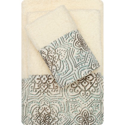 
        Πετσέτες Σετ 3Τμχ με διακοσμητική φάσα ύφασμα 53510 30x