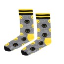 Unisex αθλητικές κάλτσες Crazy Socks SMILE Βαμβακερές Μαύρο