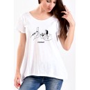 Γυναικείο T-Shirt σε λευκό χρώμα NO WAY
