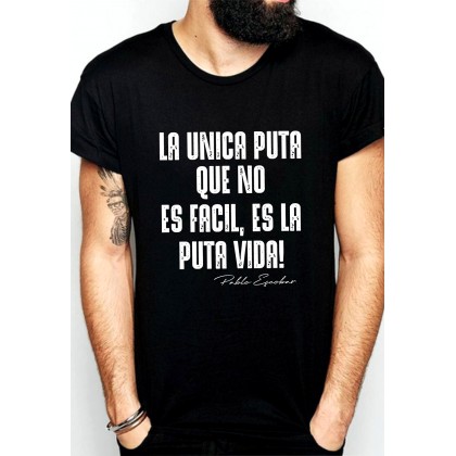 Ανδρικό T-Shirt σε μαύρο χρώμα LA UNICA PUTA