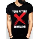 Ανδρικό T-Shirt σε μαύρο χρώμα YOUR FUTURE EX BOYFRIEND