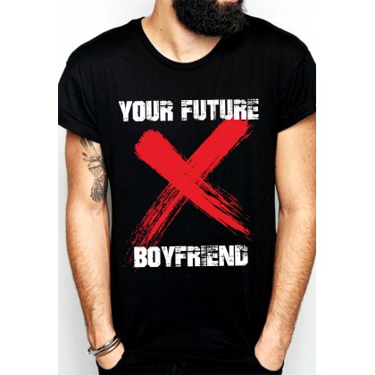 Ανδρικό T-Shirt σε μαύρο χρώμα YOUR FUTURE EX BOYFRIEND