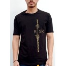 Ανδρικό T-Shirt σε μαύρο χρώμα RISK T-SHIRT