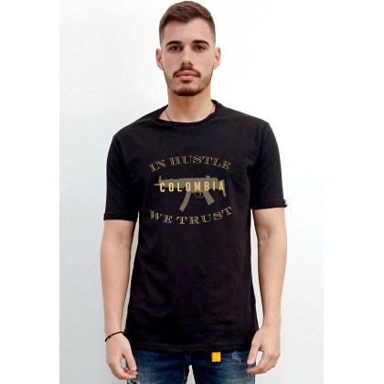 Ανδρικό T-Shirt σε μαύρο χρώμα COLOMBIA