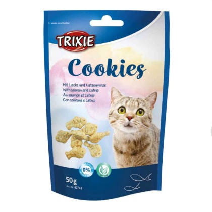 Trixie Cookies με σολομό και catnip 50gr