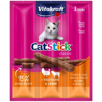 Vitakraft Cat Sticks Mini Γαλοπούλα & Αρνί (3 sticks)