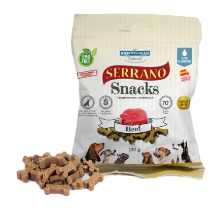 Serrano μικρές μπουκιές με βοδινό 100gr (dog)