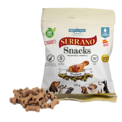 Serrano μικρές μπουκιές με γαλοπούλα 100gr (dog)