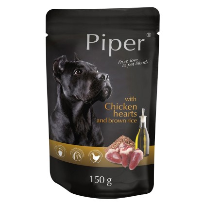 Piper Pouch Adult Καρδιά Κοτόπουλου & Καστανό Ρύζι 150gr