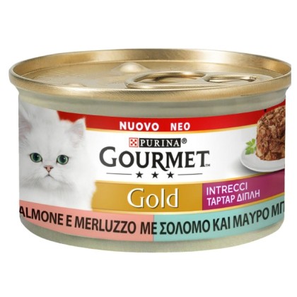 Gourmet Gold Ταρτάρ με Σολομό & Μαύρο Μπακαλιάρο 85gr
