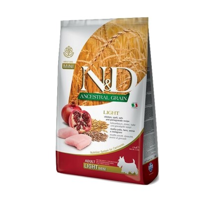 N&D Low Grain Chicken Pomegranate Adult Light Mini 2,5kg