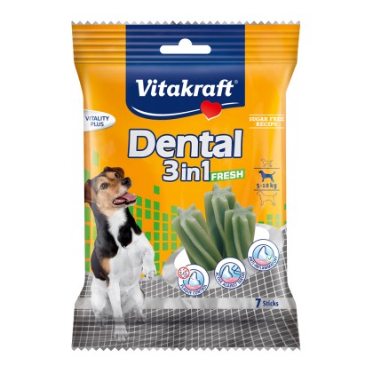 Vitakraft Dental Οδοντική λιχουδιά 3in1 FRESH Medium (7 sticks)